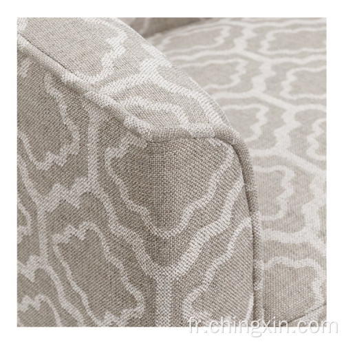 Wholesale chaise d'accent pivotante Beige Multi Tissu